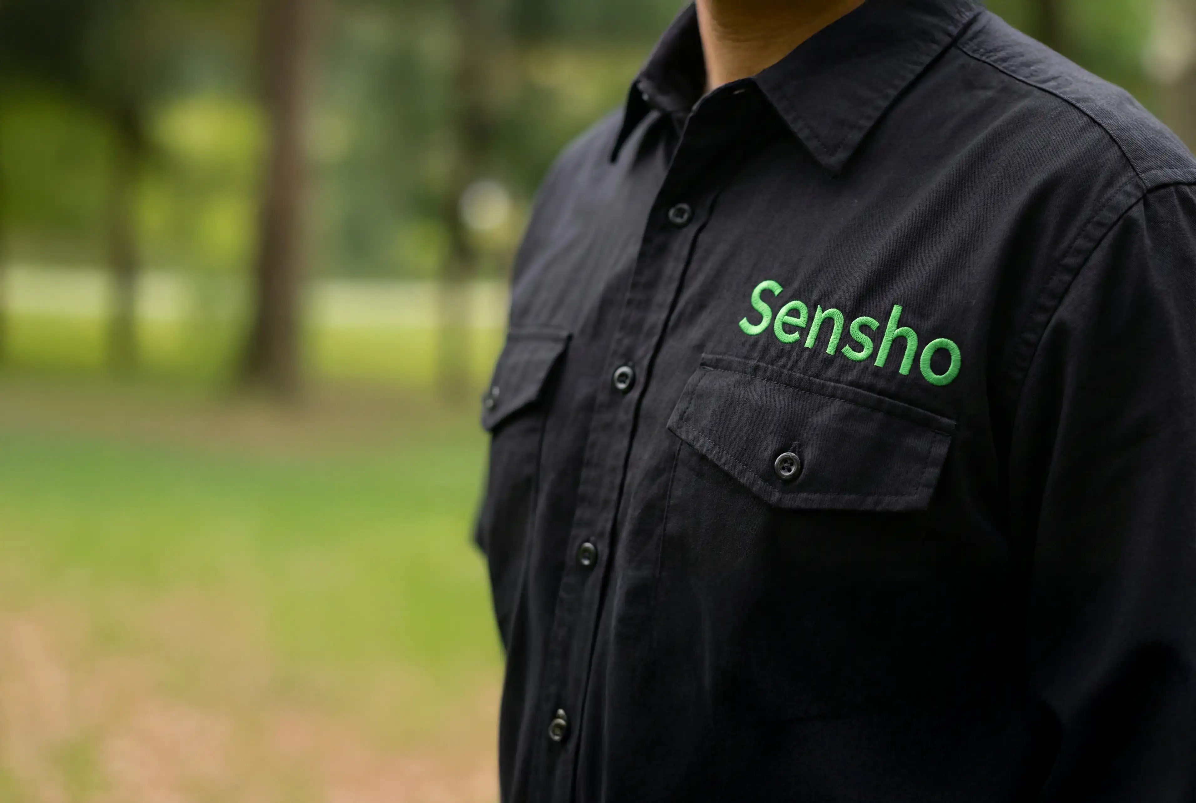 Senshoロゴ入りワークシャツ